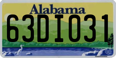 AL license plate 63DI031