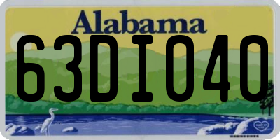 AL license plate 63DI040