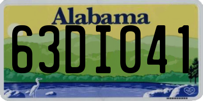 AL license plate 63DI041
