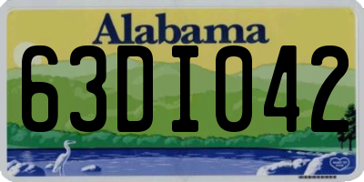 AL license plate 63DI042