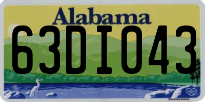 AL license plate 63DI043