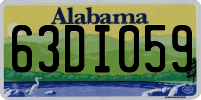 AL license plate 63DI059
