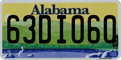AL license plate 63DI060