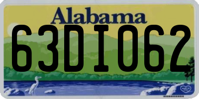 AL license plate 63DI062