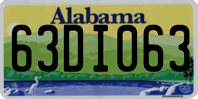 AL license plate 63DI063