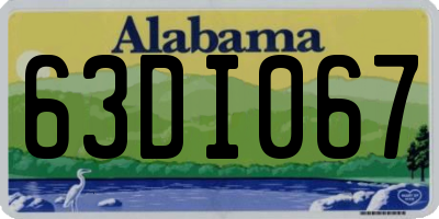 AL license plate 63DI067