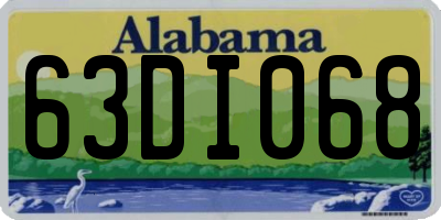AL license plate 63DI068