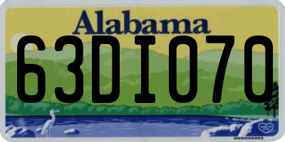 AL license plate 63DI070