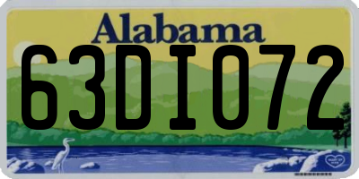 AL license plate 63DI072