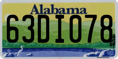 AL license plate 63DI078