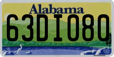 AL license plate 63DI080