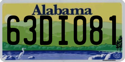 AL license plate 63DI081