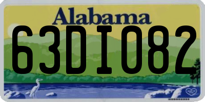 AL license plate 63DI082