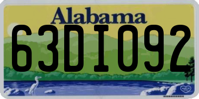 AL license plate 63DI092