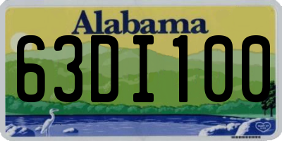 AL license plate 63DI100