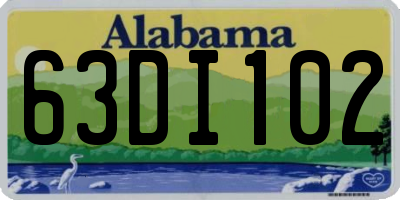 AL license plate 63DI102