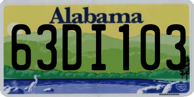AL license plate 63DI103