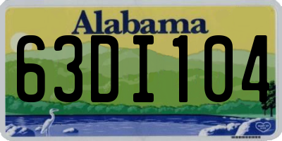AL license plate 63DI104