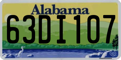 AL license plate 63DI107