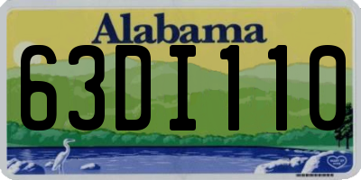AL license plate 63DI110