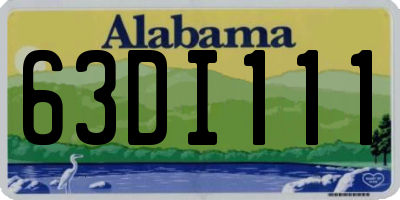AL license plate 63DI111