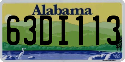 AL license plate 63DI113