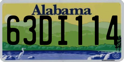 AL license plate 63DI114