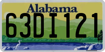 AL license plate 63DI121