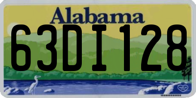 AL license plate 63DI128