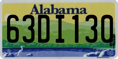 AL license plate 63DI130
