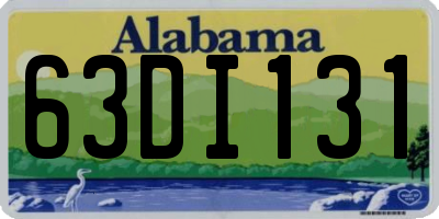AL license plate 63DI131