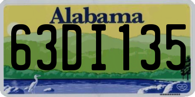 AL license plate 63DI135