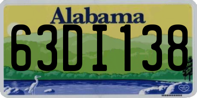 AL license plate 63DI138