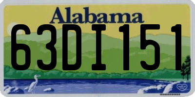 AL license plate 63DI151