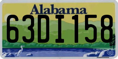 AL license plate 63DI158