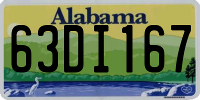 AL license plate 63DI167