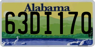 AL license plate 63DI170