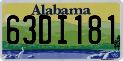 AL license plate 63DI181