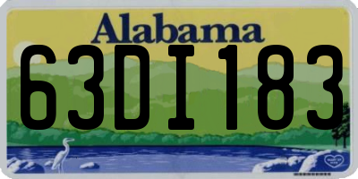 AL license plate 63DI183