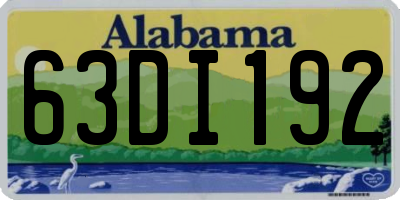 AL license plate 63DI192