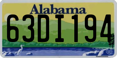 AL license plate 63DI194