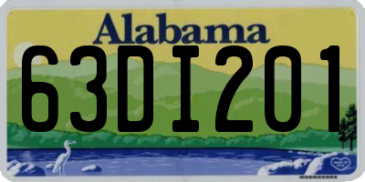 AL license plate 63DI201