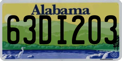 AL license plate 63DI203