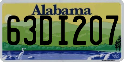 AL license plate 63DI207