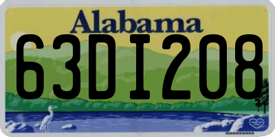 AL license plate 63DI208
