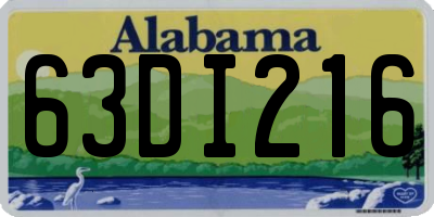 AL license plate 63DI216