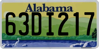 AL license plate 63DI217