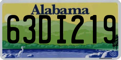 AL license plate 63DI219