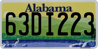 AL license plate 63DI223