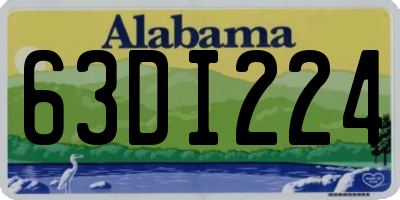AL license plate 63DI224